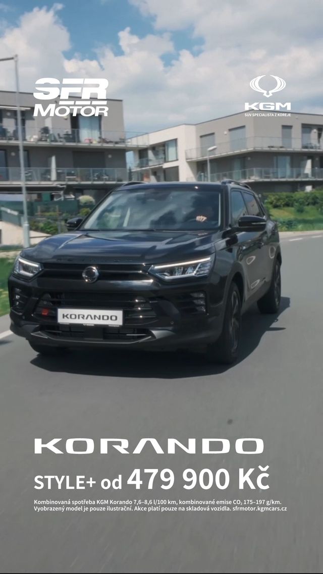 Skladové KGM Korando ve výbavě Style+ teď pořídíte už od 479 900 Kč.